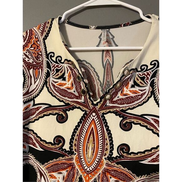 Passport Long Sleeve VNeck Tunic Top Size Small - Picture 5 of 5